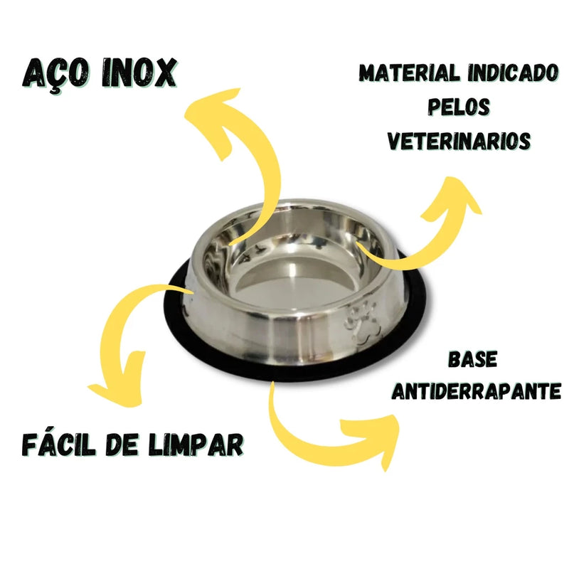 Comedouro de Aço Inox