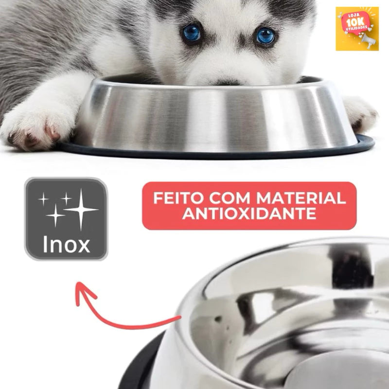 Comedouro de Aço Inox