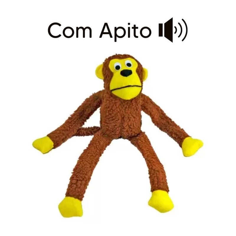 Macaco de Pelúcia Mordedor com Apito