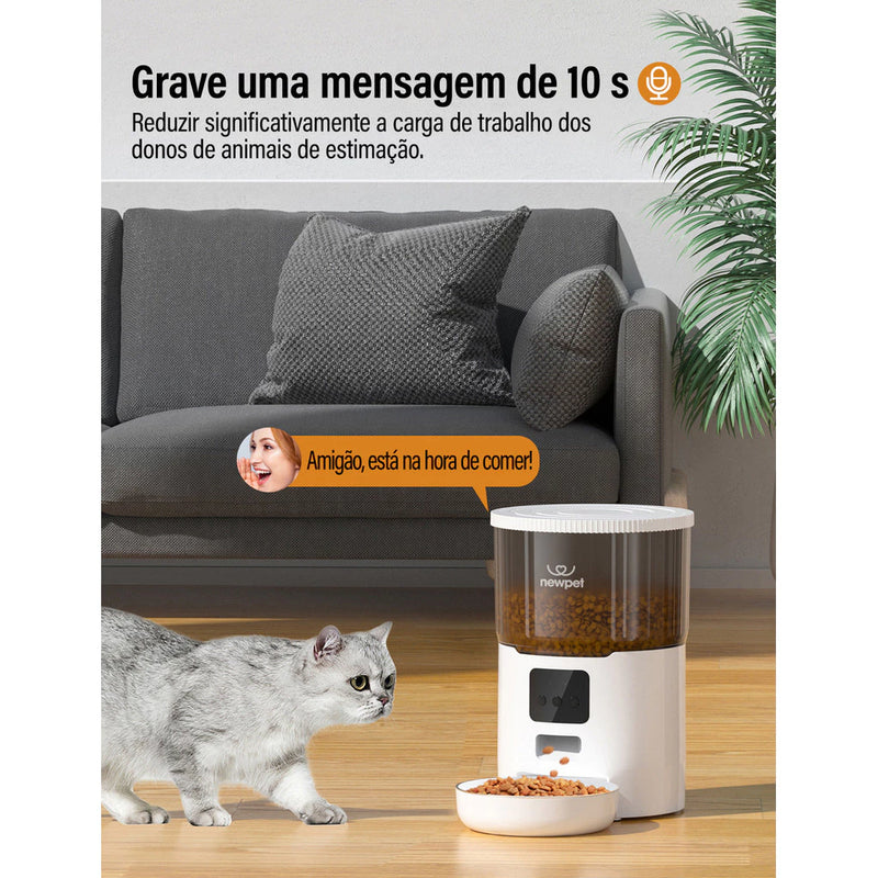 Alimentador de ração automático para cães e gatos